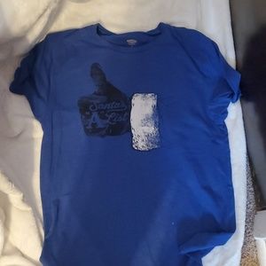 Santa's A list Dark Blue Tee shirt